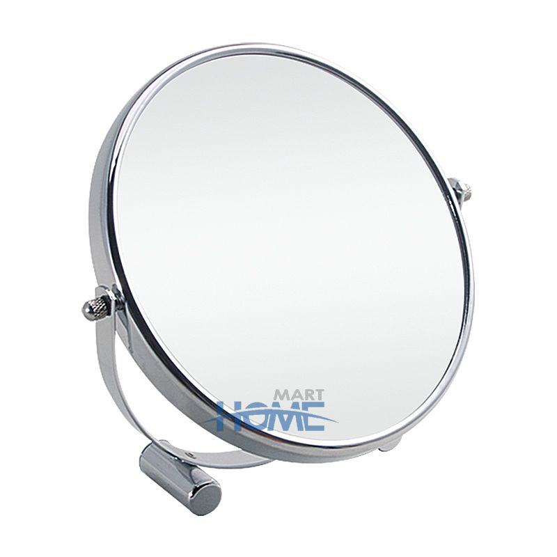 17cm Vintage Metal Make Up Table Mirror Cosmetic Magnifying Mirror Top Metal Round Glass Compact Metal In Chrome Cosmetic Mirror