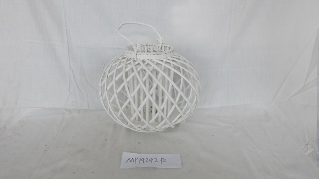 Willow handmade lantern WIth handle and grass
