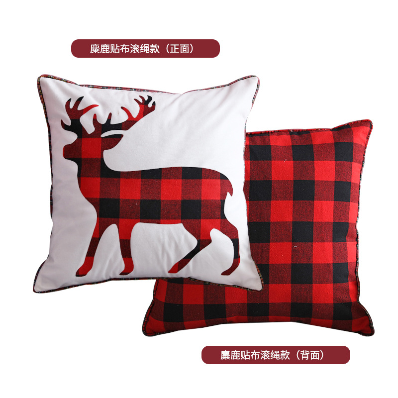 CUSHION JSD03 2020 New Arrival christmas Decorative Deer Fashion Design For Sofa Cushion Cover 2 buyers