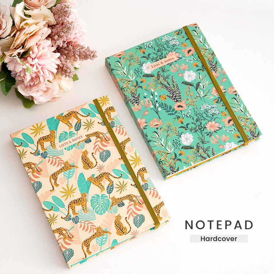 Hard cover notepad and sticky note