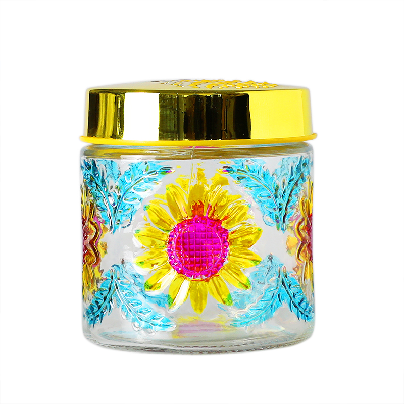 Embossed Glass Canister