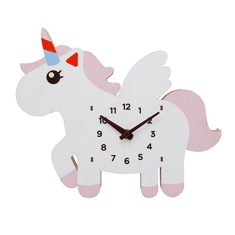 Cartoon Design Wooden Kids Education Clock Decoration Wall Clock wholesale