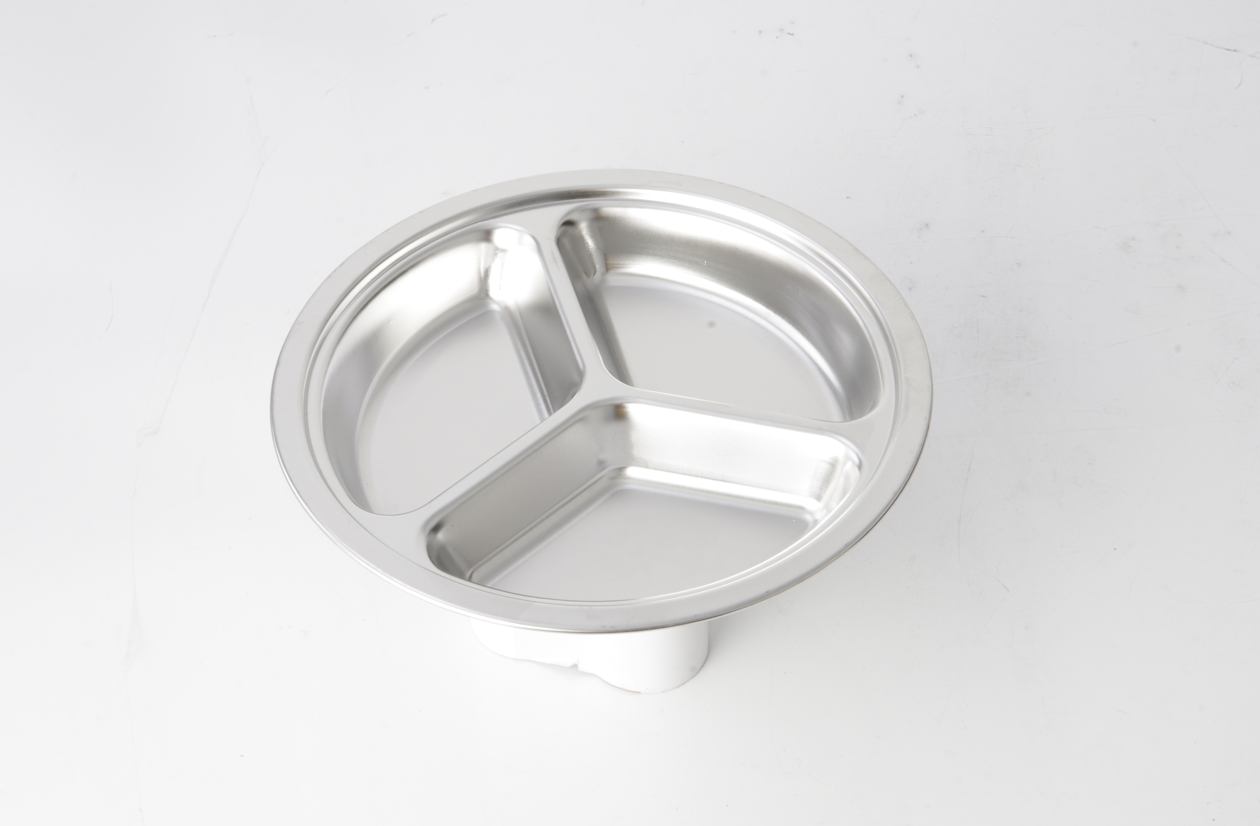 RGS-GC4237 Stainless steel Broadside fast food plate (three grids) SS201