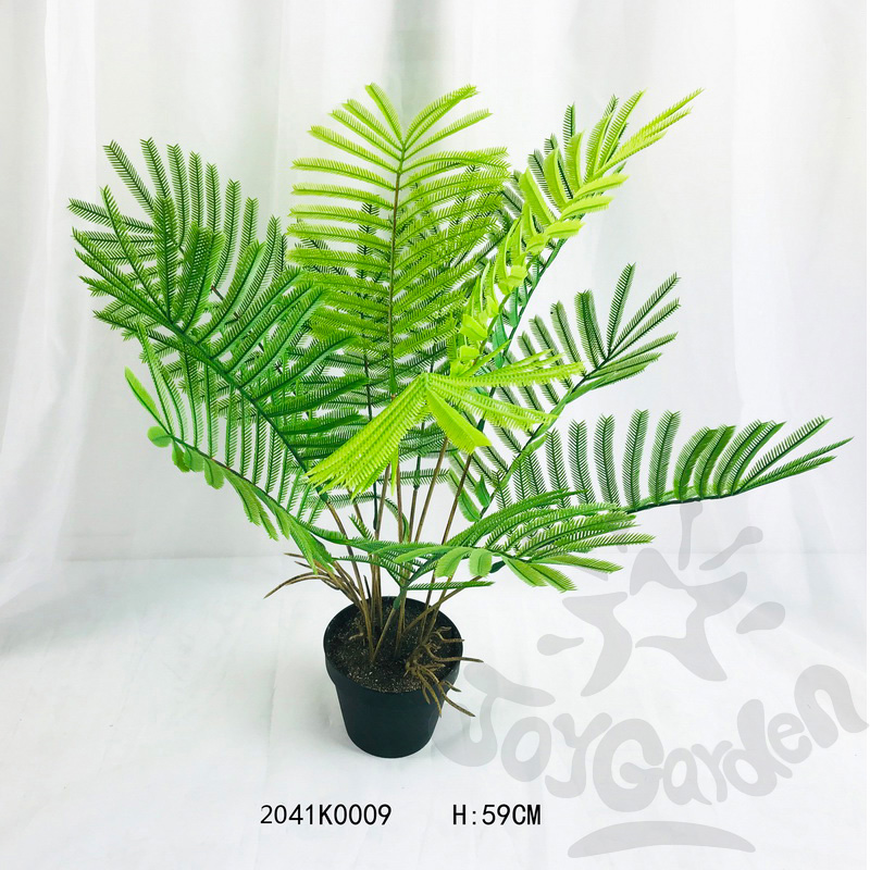 Artificial Plants In Plastic Pot