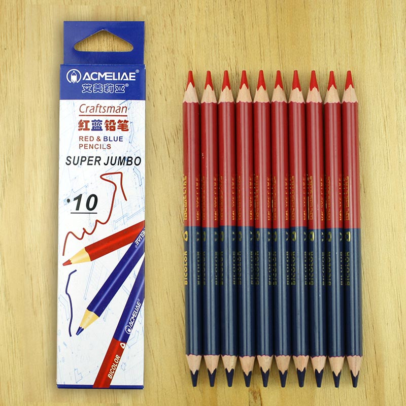 Super jumbo triangle red & blue marker pencil