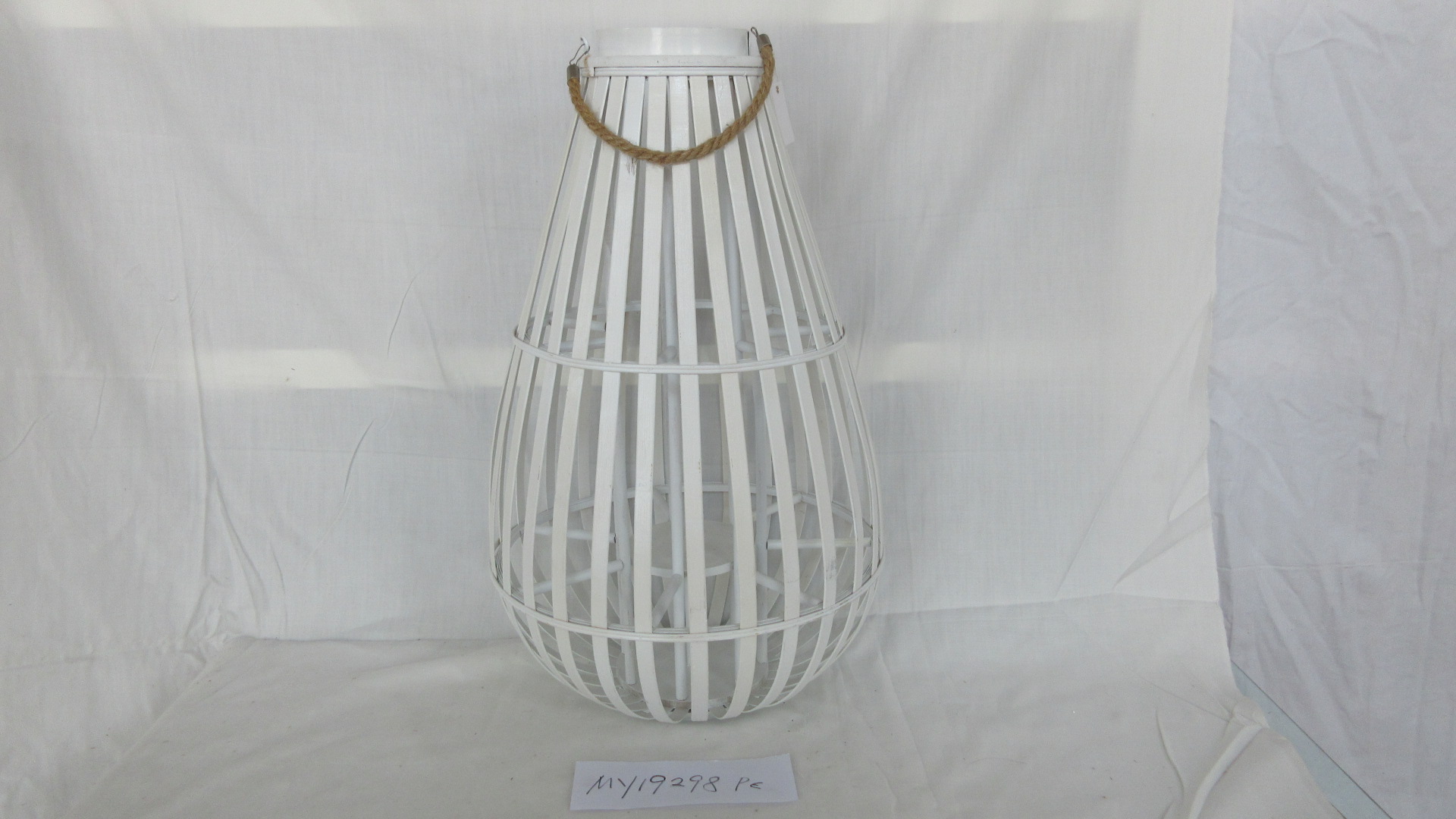Bamboo lantern candle holder
