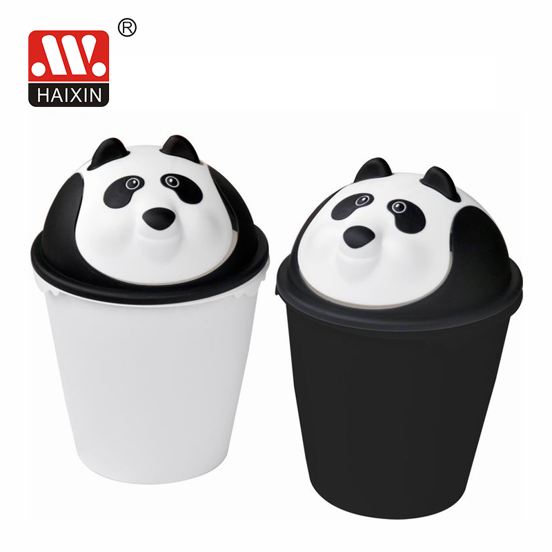 Hot selling recycle bin nice pattern waste paper basket colorfast plastic trash bin