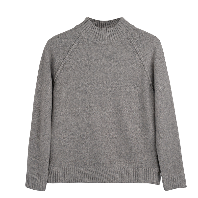 women's round neck knitted pullover