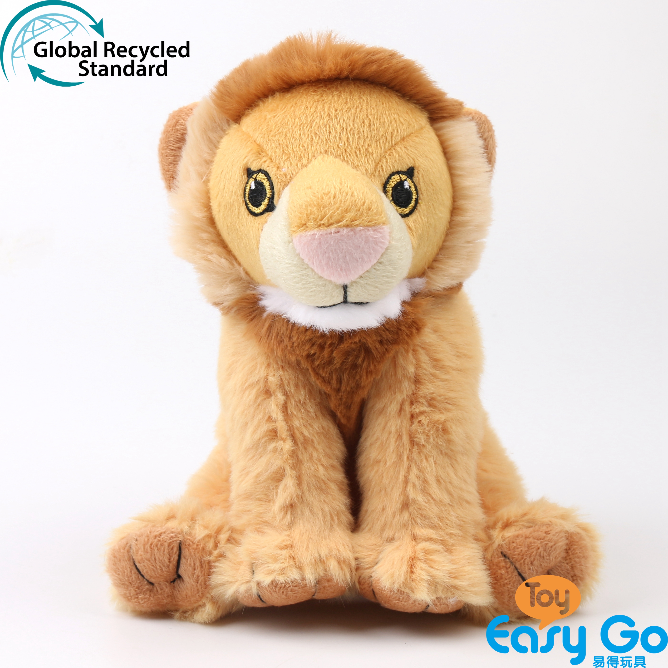 ECO-friendly 100% recycled sustainable plush soft stuffed wild animal lion toy