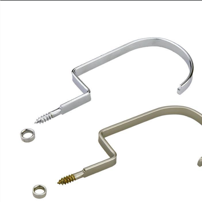 Metal flat hook for clothes hanger