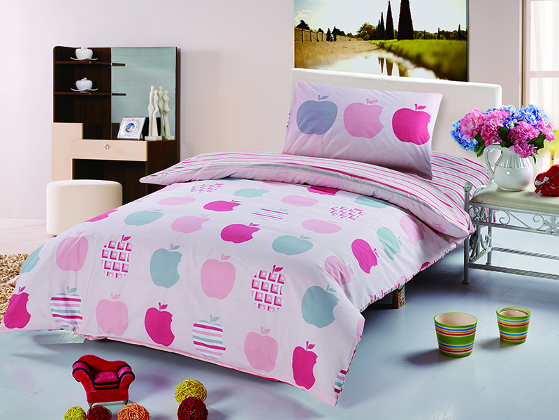 180TC Apple print bed sheet sets,quilting set