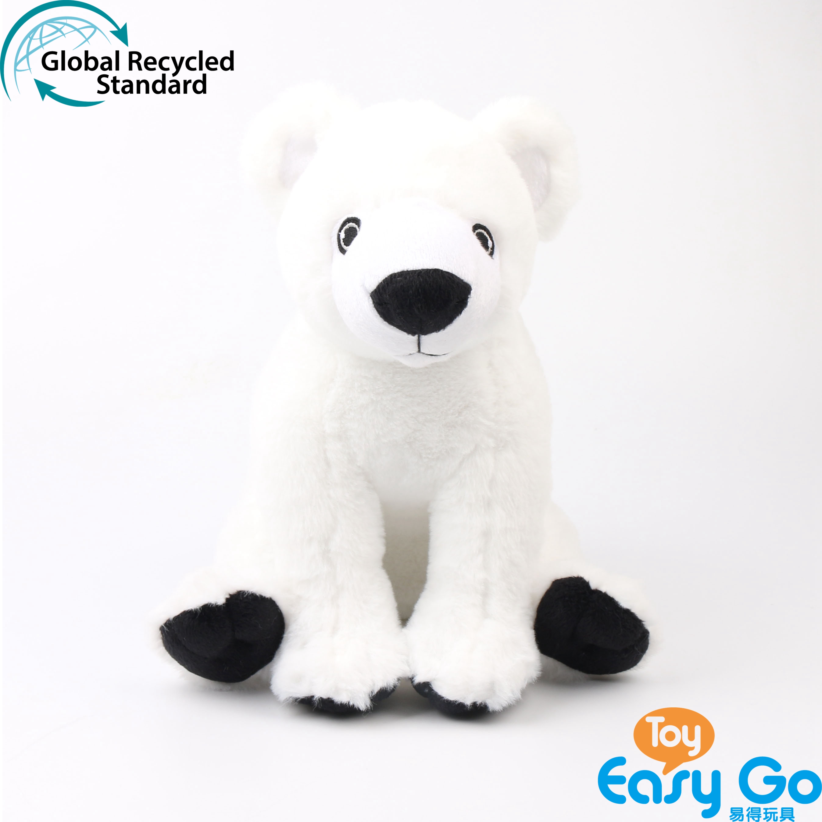 ECO-friendly 100% recycled sustainable plush soft stuffed polar animals polar bear toy