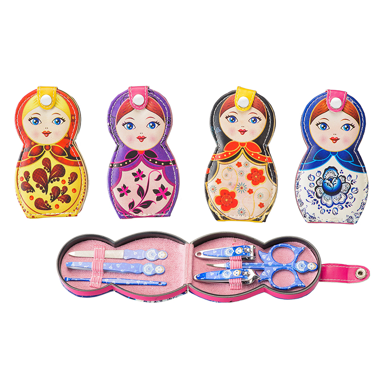 manicure set in Russian cultural design