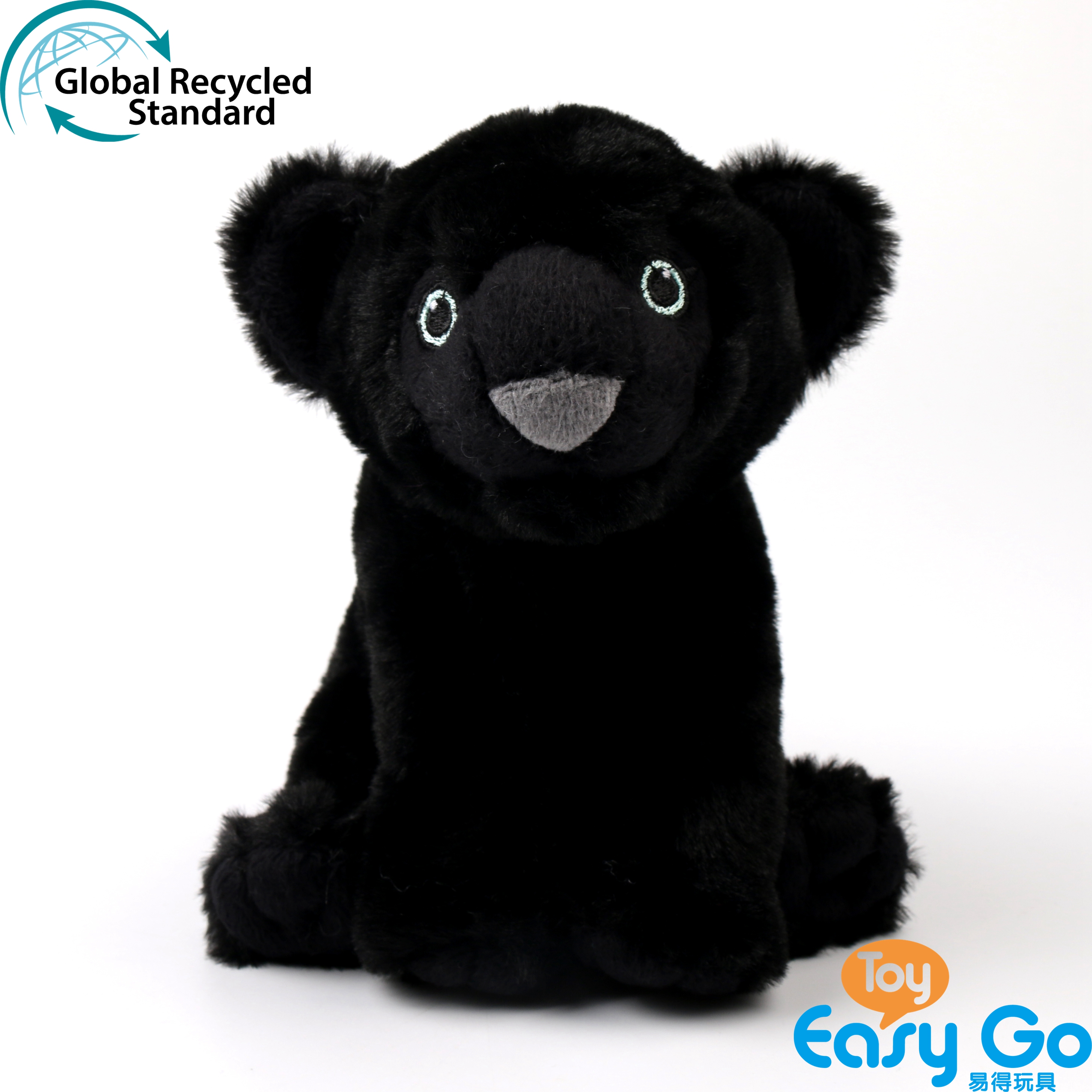 ECO-friendly 100% recycled sustainable plush soft stuffed wild animal panther toy