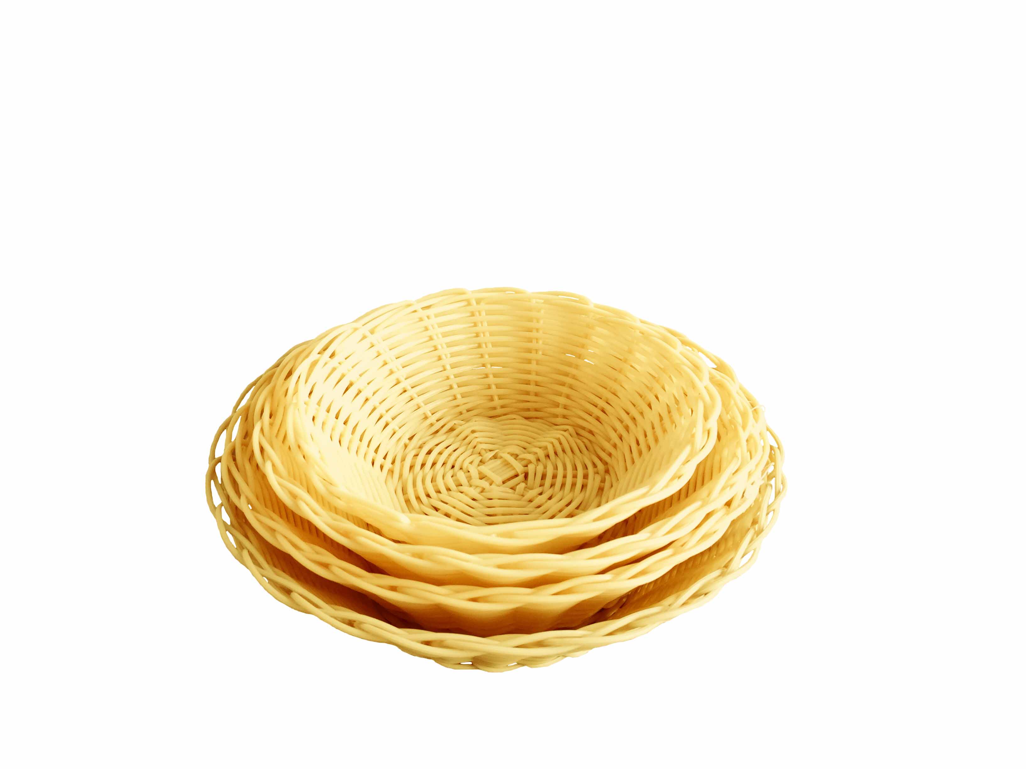 Hollow Woven Plastic Basket Round