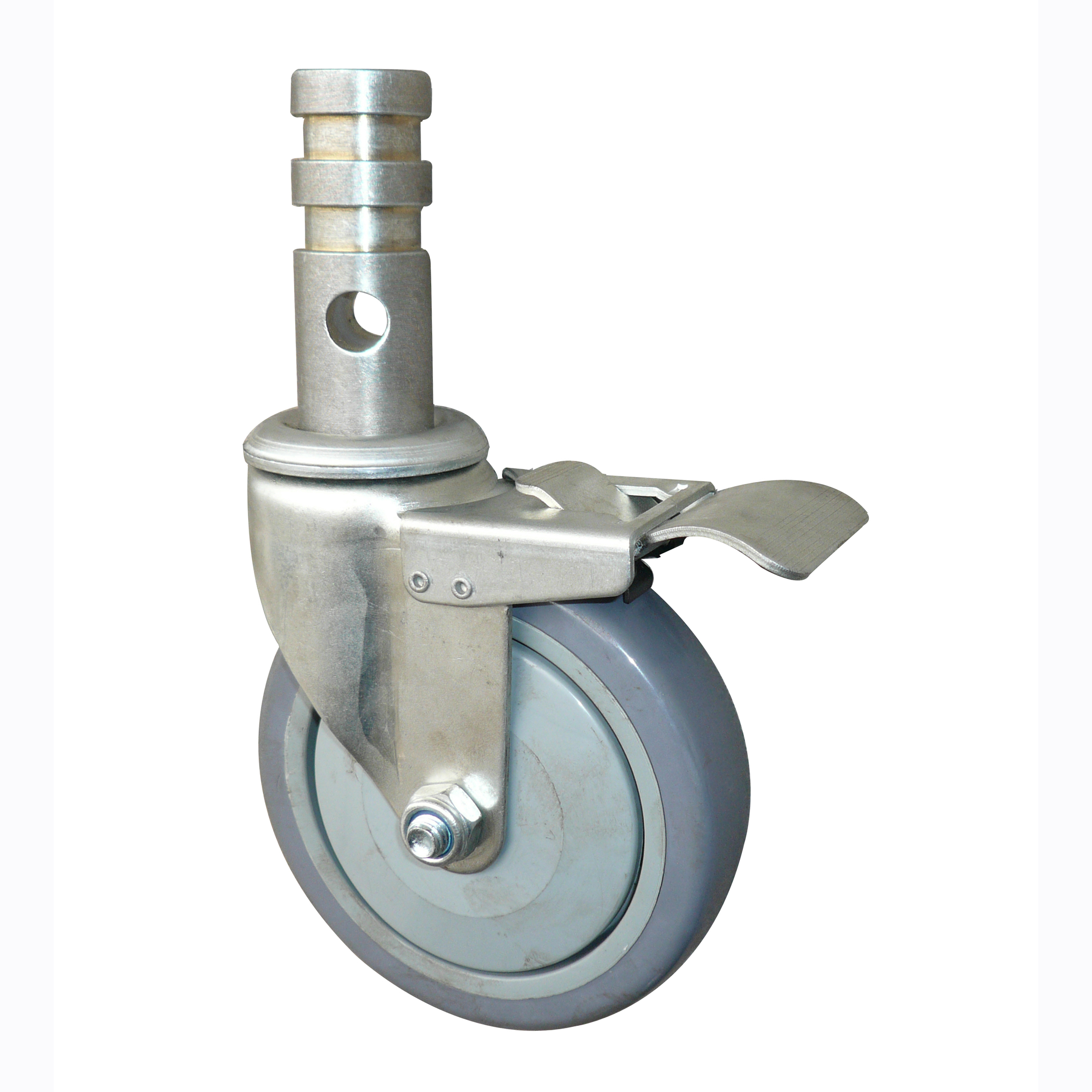 Wanda high quality Scaffold casters with grey TPR on polypropylene wheel