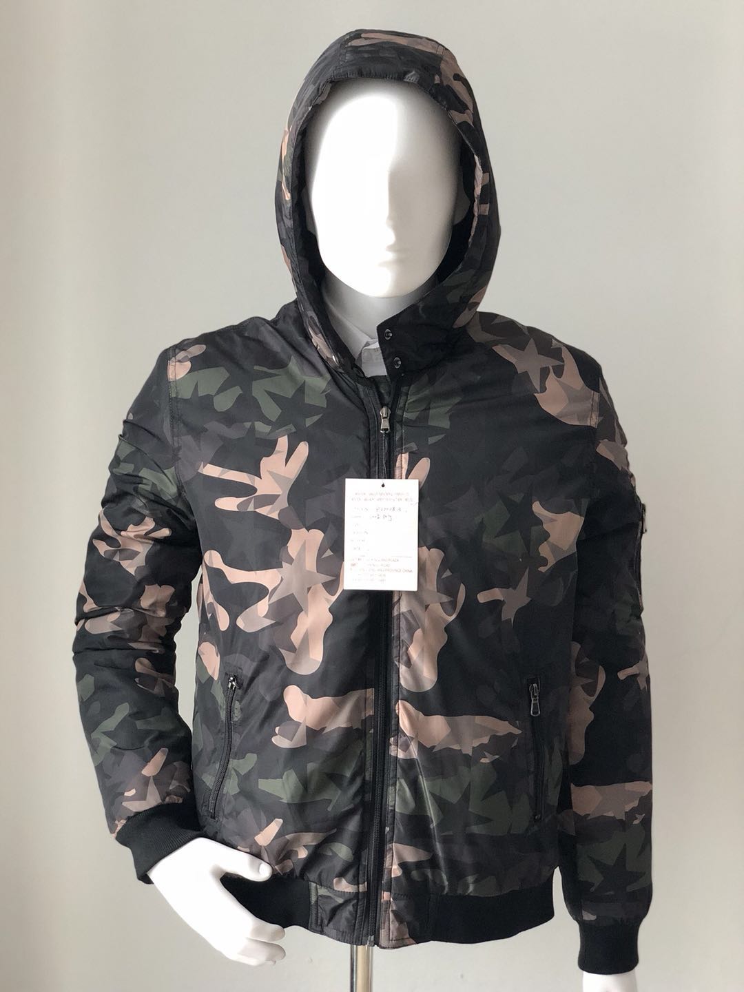 Men's jacket ,camouflage jacket, fake down jacket