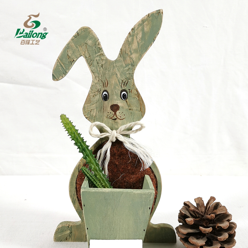 Wooden Easter decoration - rabbit series
