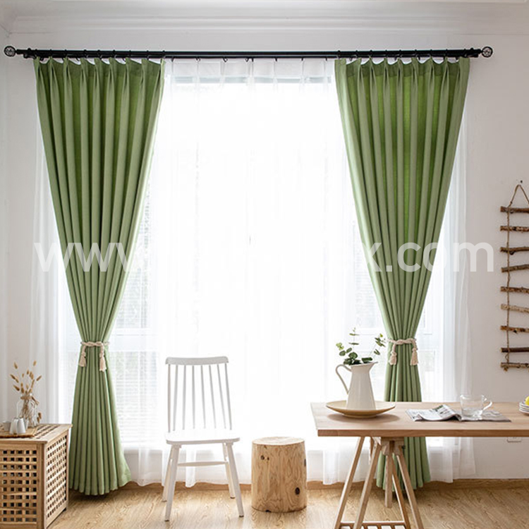 CURTAIN 1.9.1 Faux linen curtain fabric for home hotel window covering blackout indoor
