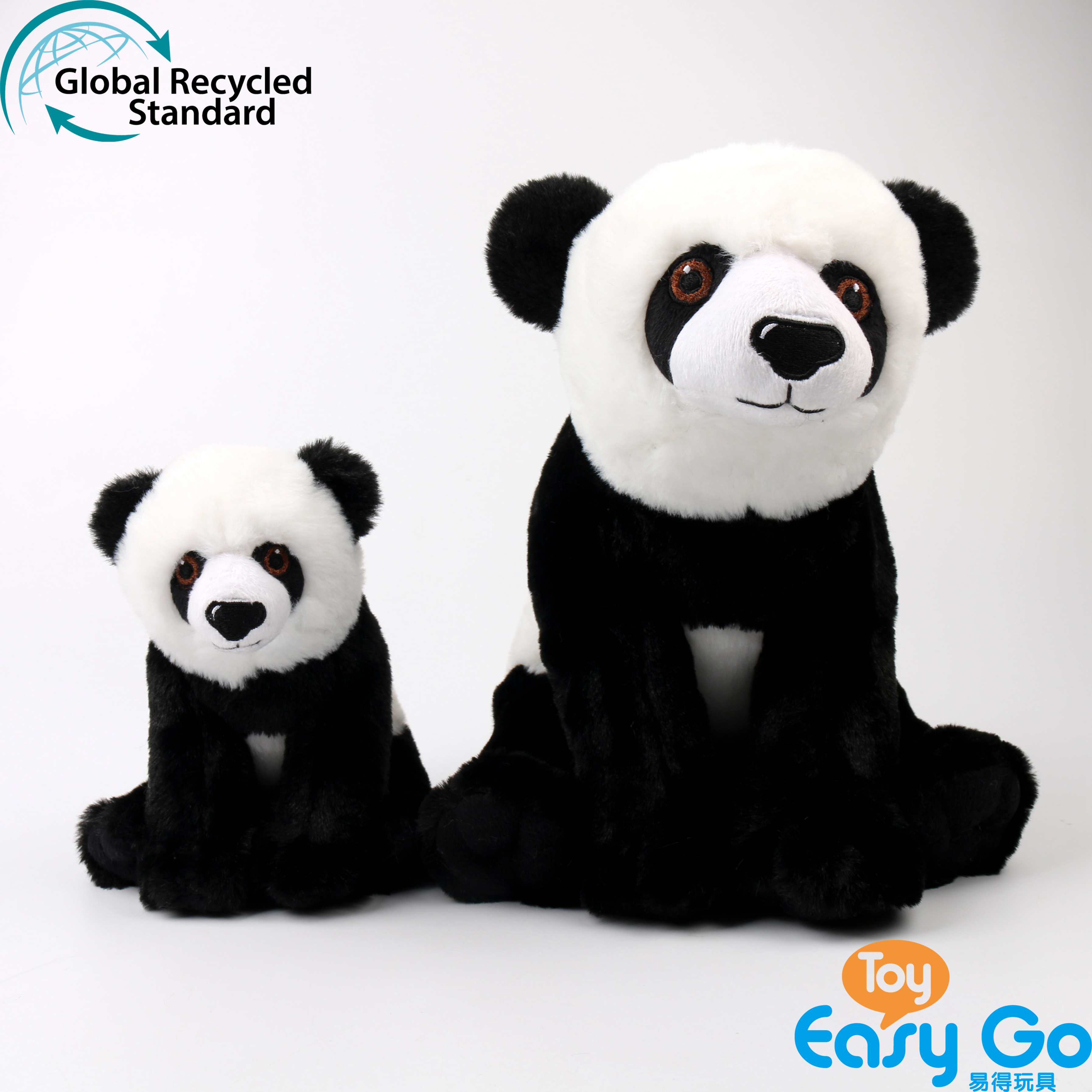 ECO-friendly 100% recycled sustainable plush soft stuffed wild animal panda toy