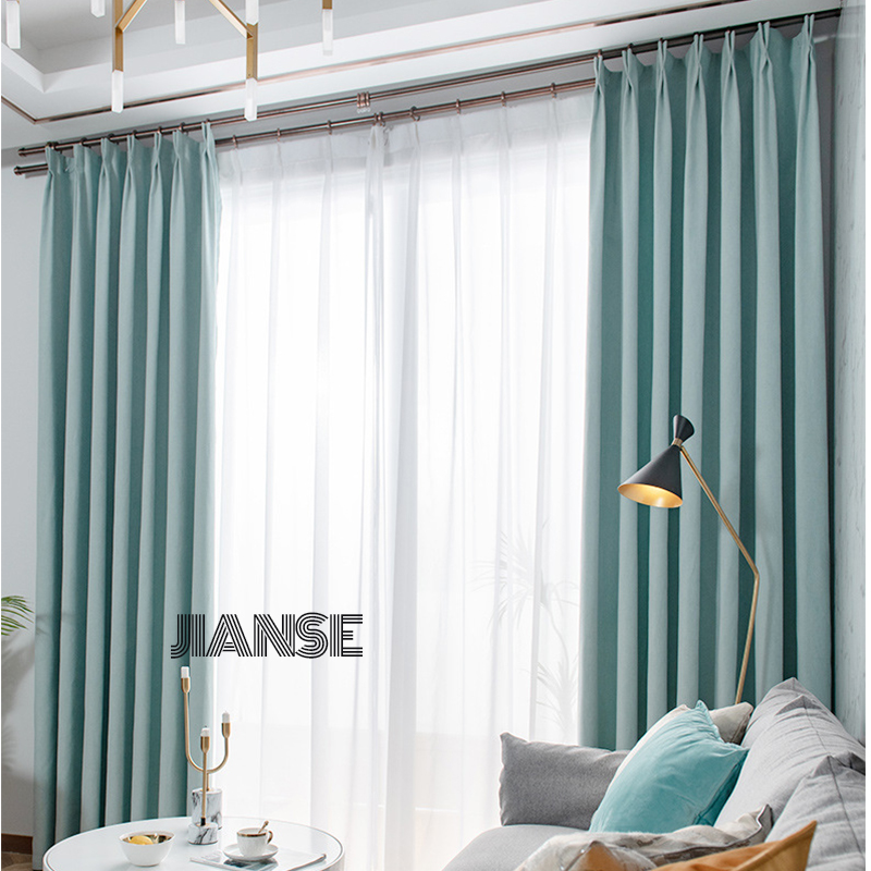 CURTAIN 3.1.2Solid chenille curtain hot sale for lving room blackout china manufacture