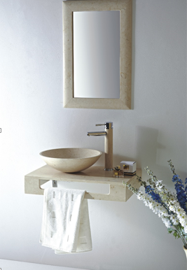 T091-GL Marble Wall Hung Basin with a Vanity
