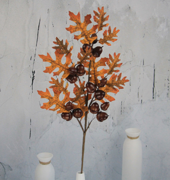 Artificial Fruits Spray Acorn Spray With Leaves For Home/Supermarket/Hotel/Resterrant/Airport/Window Show