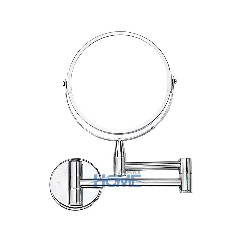 Wall Mounted Hot Selling Antique Magnifying Table Metal Double Sides Chrome Plated Round Shape Make Up Desktop Cosmetic Mirror