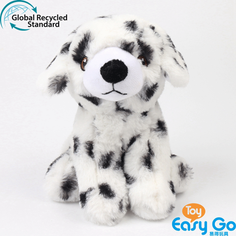 ECO-friendly 100% recycled sustainable plush soft stuffed pet puppy spotty dog toy