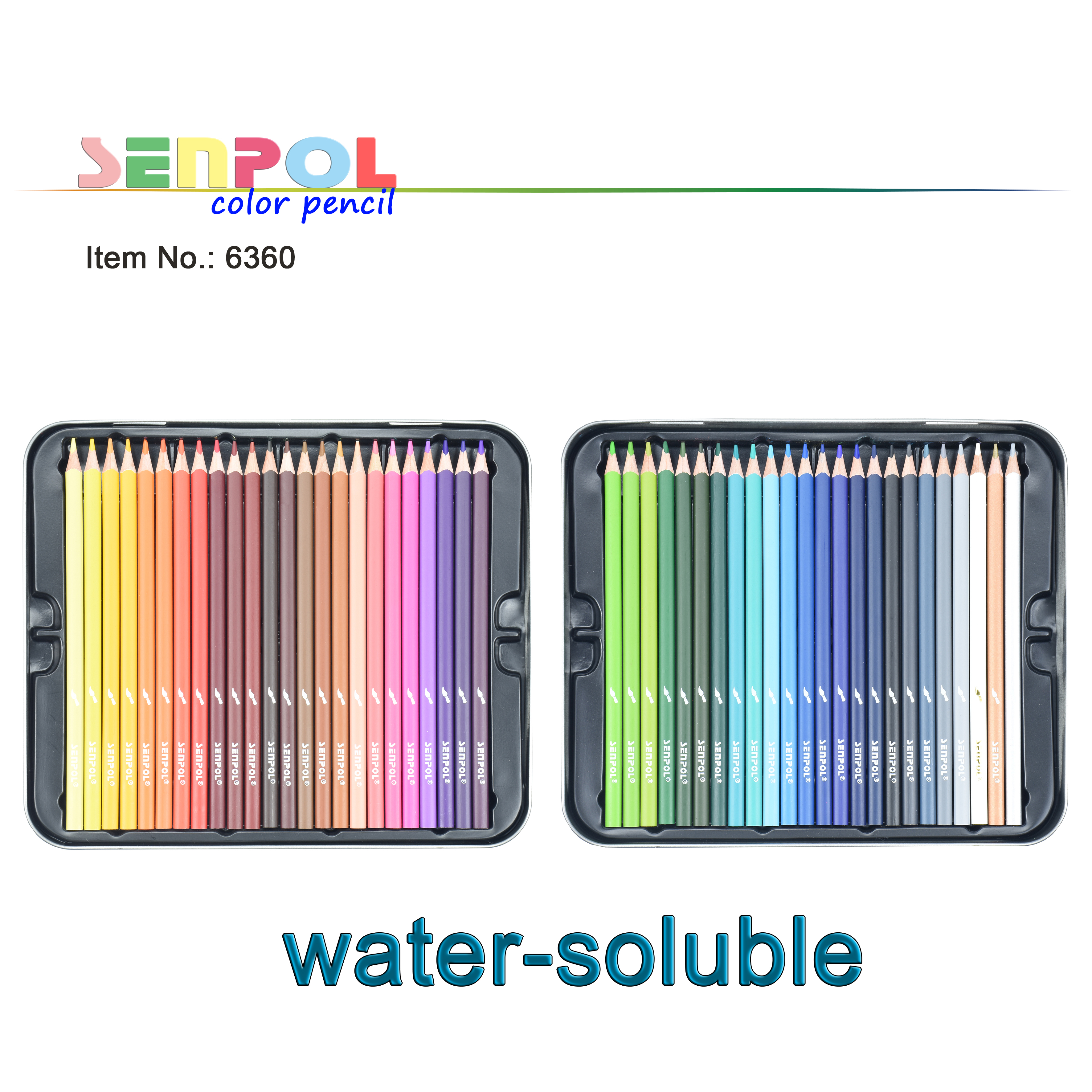 Water-soluble color pencil