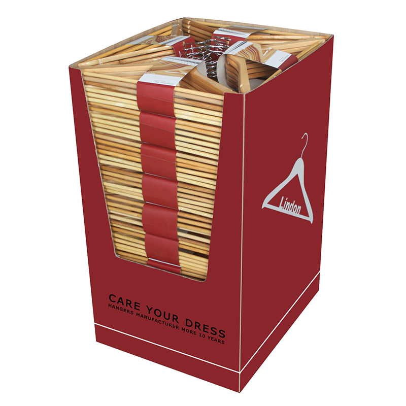 Wooden Hanger Package Clothes Hanger Display Carton Packing