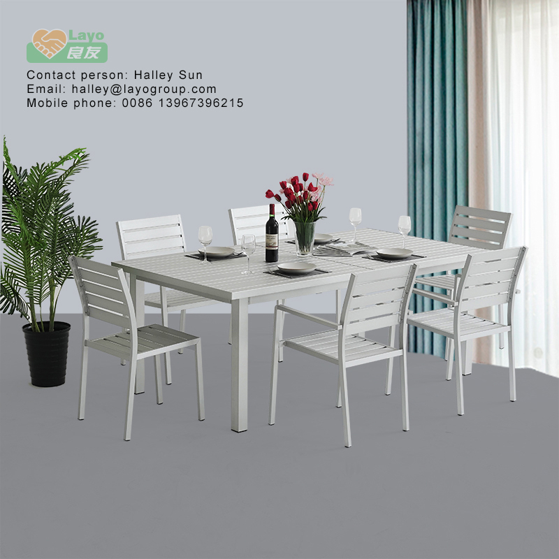 Alum brush extesion dining table sets