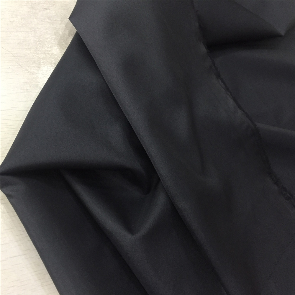 100%polyester black pocketing fabric stocklot