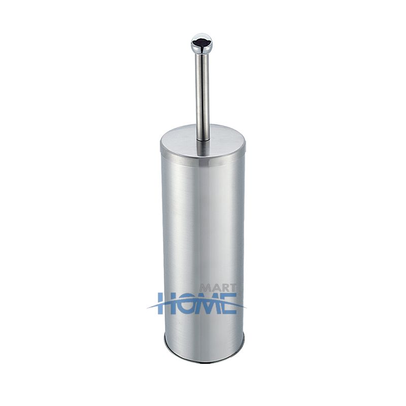 Stainless Steel Bathroom Cleaning Round Toilet Brush Holder With Plastic Bottom Mirror Or Satin Finished Brush Holder