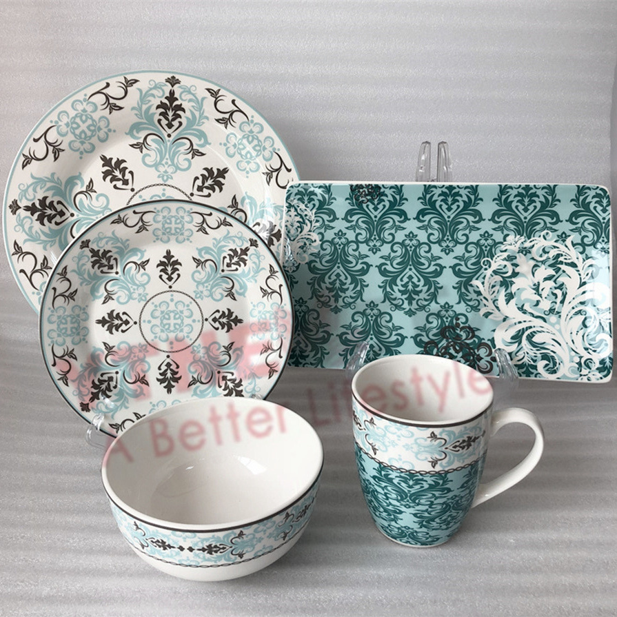 Porcelain Dinner Set With Decal