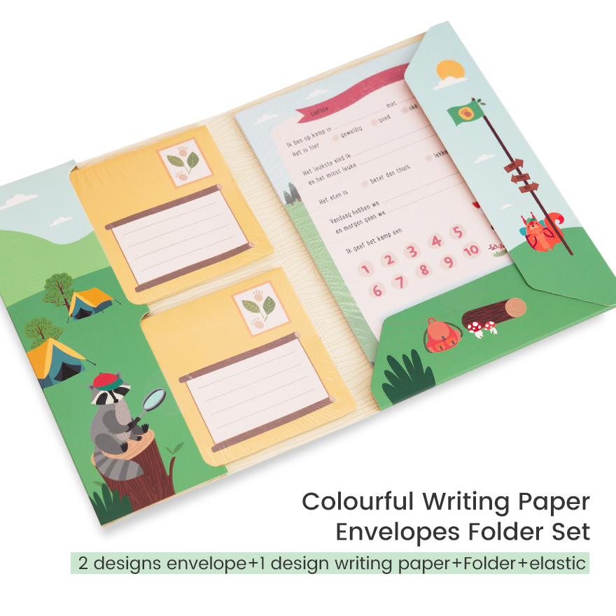 Colourful writing paper envelopes folder set