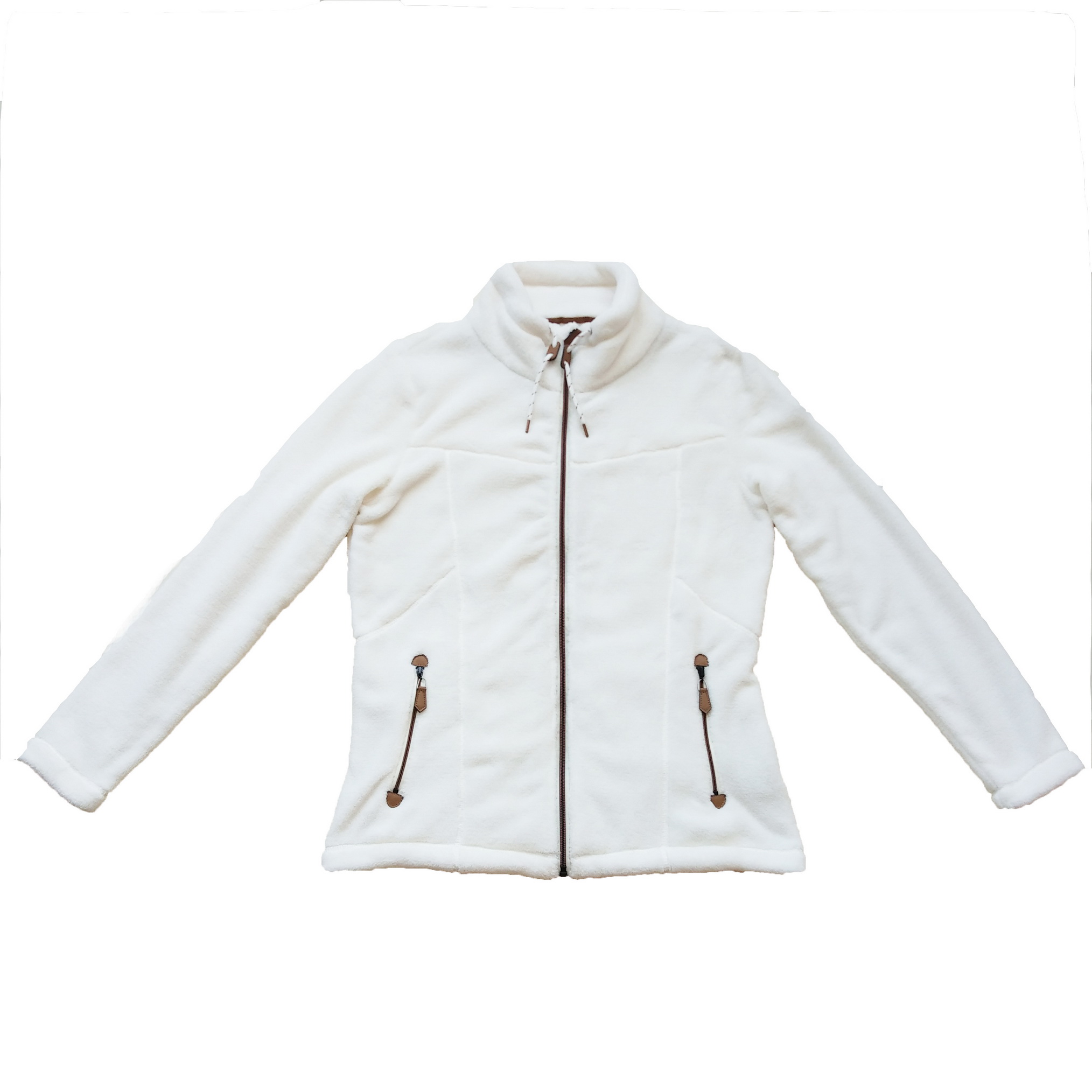 ladies white coral fleece jacket