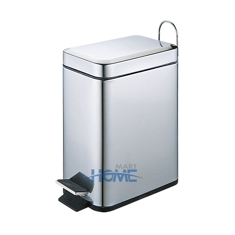 Stainless Steel Rectangle Shaped Dustbin All Sizes Pedal Bin Indoor Kitchen Using Waste Bin Outdoor Rubbish Bin