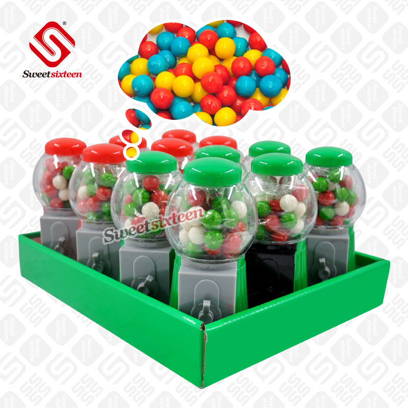 Christmas Mini Gumball Machine with Bubble Gum