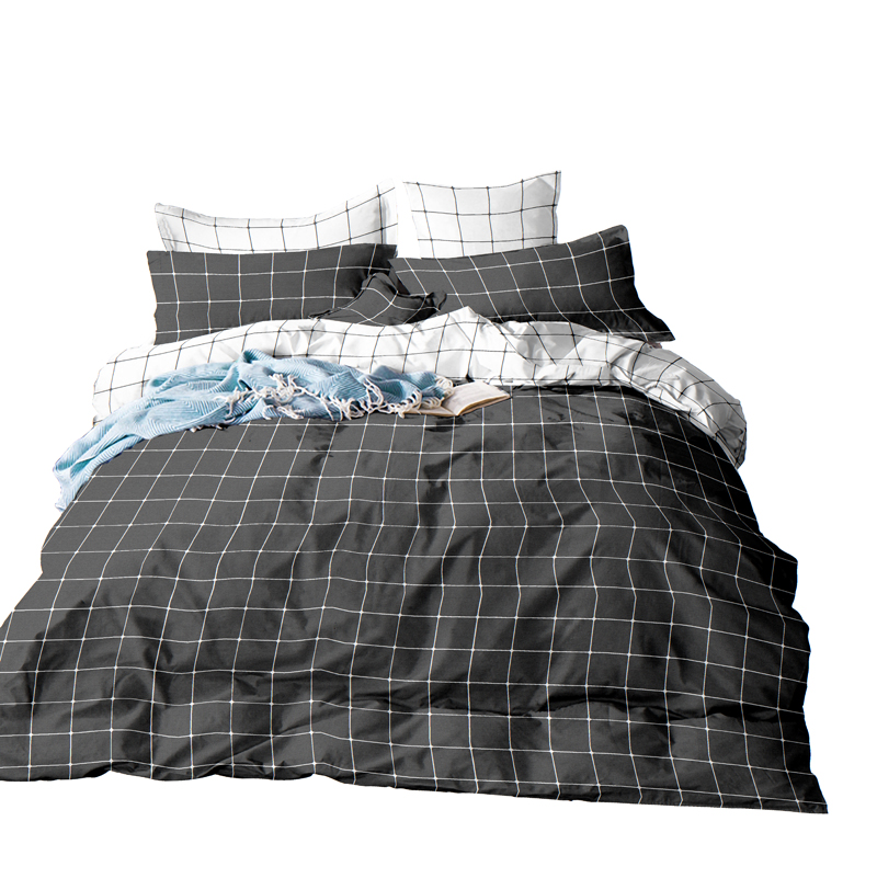 100 cotton 200TC checks print fabric for bedding sets
