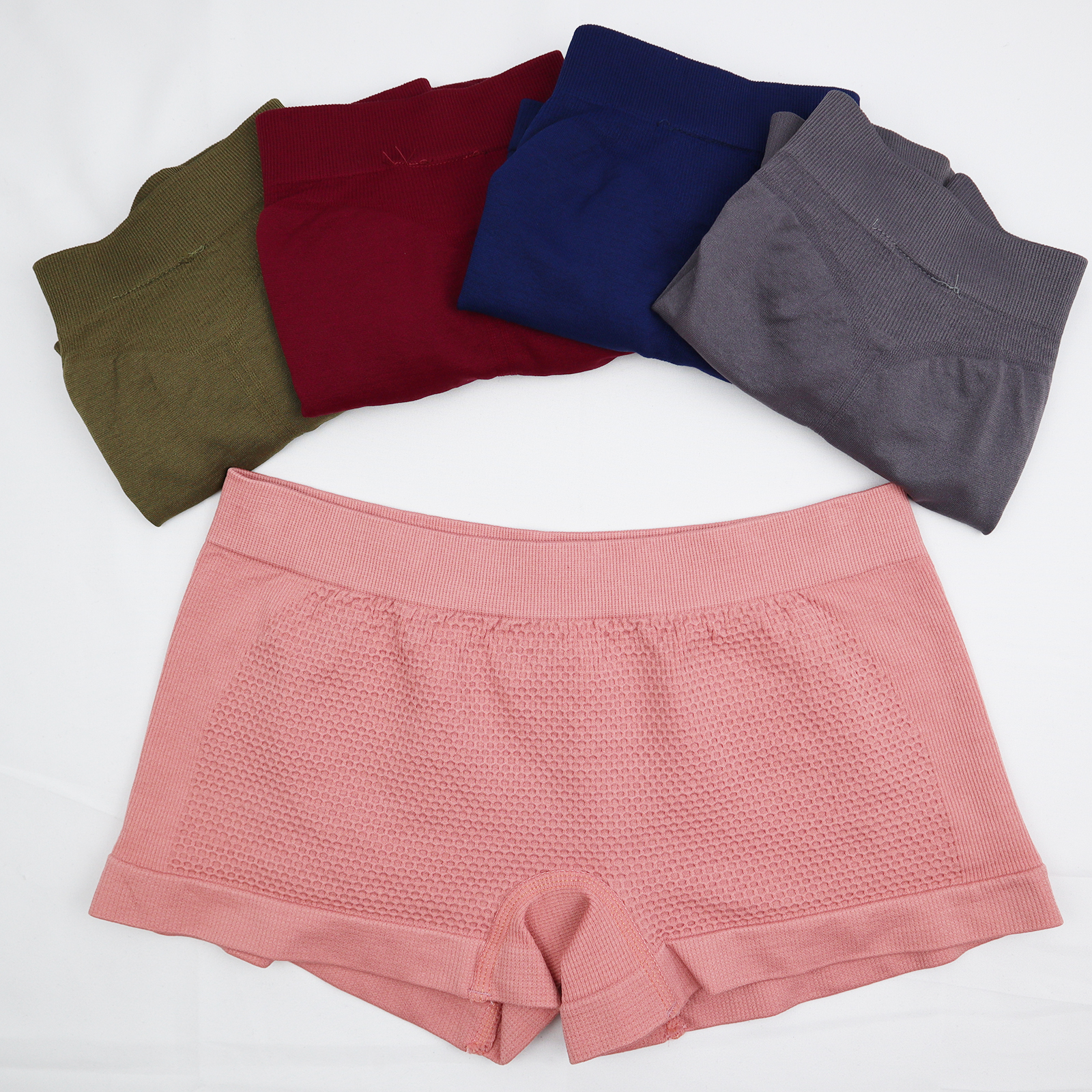 Custom wholesale ladies seamless monochrome boxers