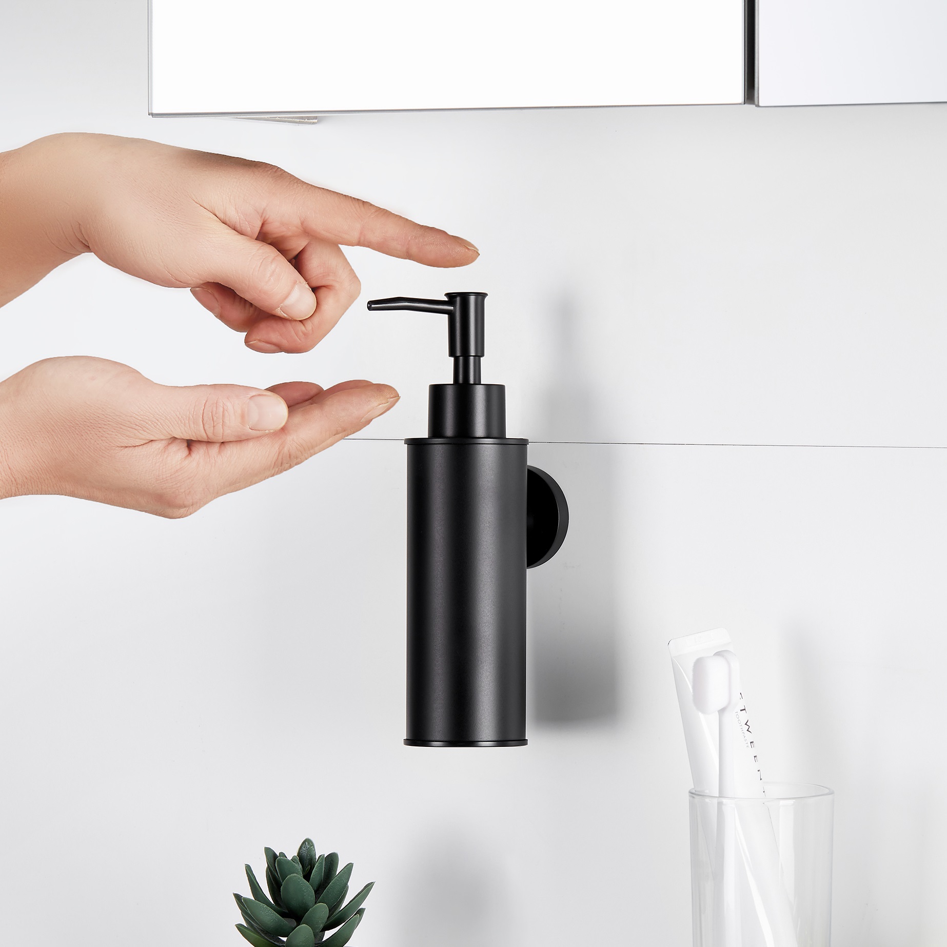 304 stainless steel soap dispenser bathroom toilet kitchen hotel push-type manual soap dispenser