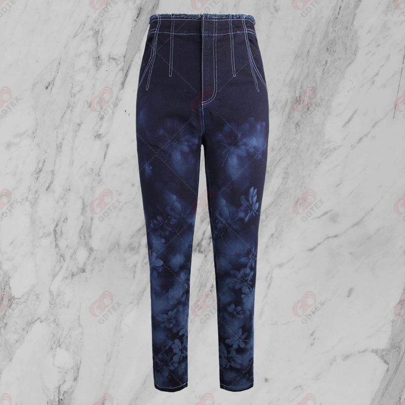 Women's Faded Printing Skinny Jeans