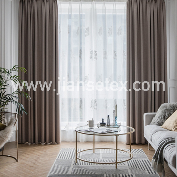 CURTAIN 1.3.1 Hot sales 100% Polyester Ready Made Curtains Imitation linen blackout fabric curtains for the living Room Bedroom