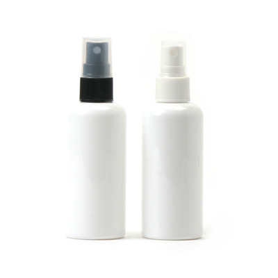 200ml 250ml white flat shoulder plastic bottle for ethyl alcohol disinfectant with plastic sprayer