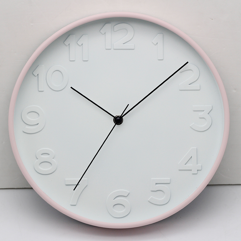 Promotional Plastic Wall Clock Movement Quartz with Embossed Number