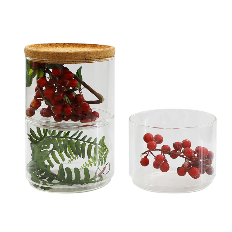 Borosilicate glass food storage jar