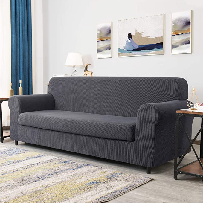 SOFA COVER JSHT-014 Premium Water Repellent Sofa Cover 2-Piece High Stretch Couch Slipcover Super Soft Fabric Couch Cover