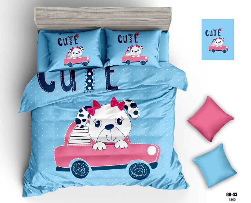 Children cartoon digital printing cotton bedding set