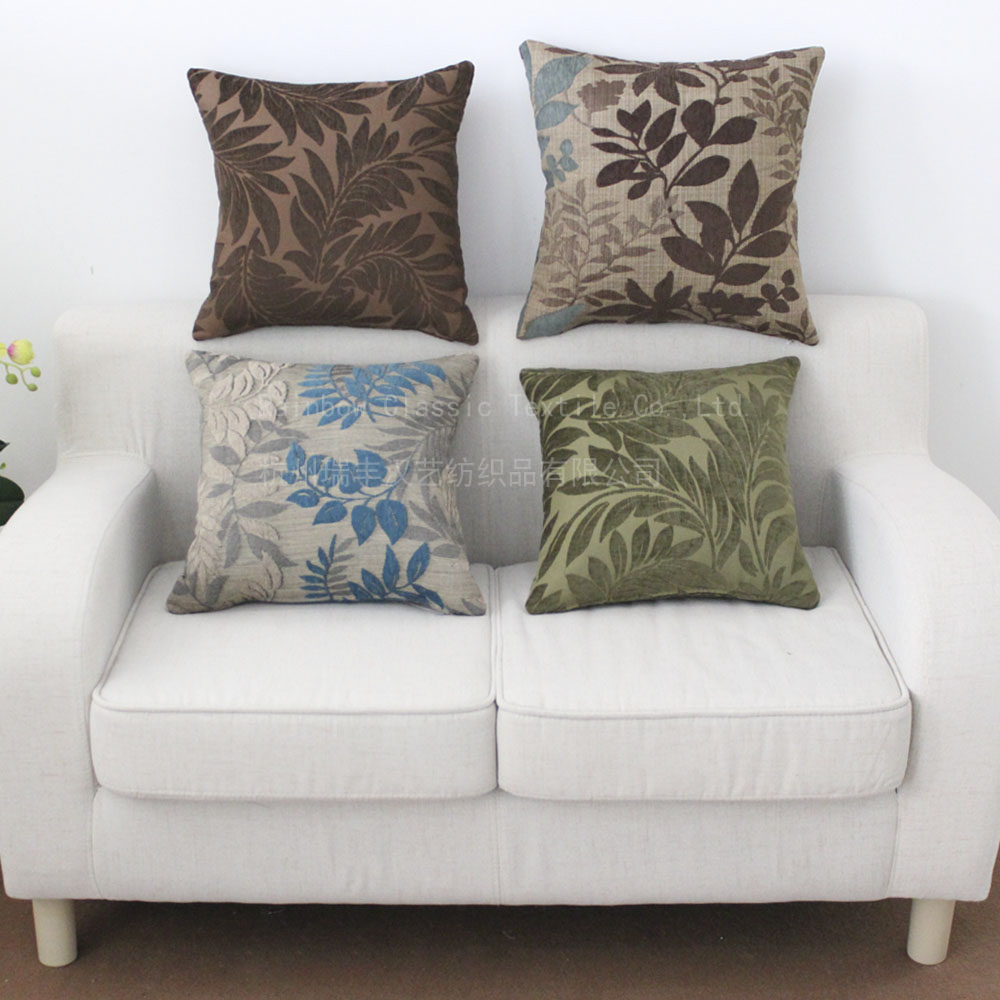European style jacquard chenille cushion for home decoration